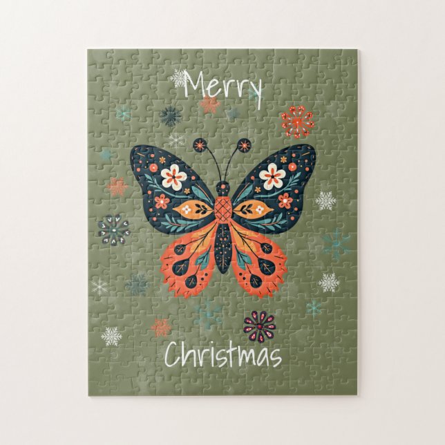 Scandinavian Folk Art Style Pussel (Vertikal)