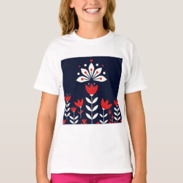 Scandinavian folk art t shirt