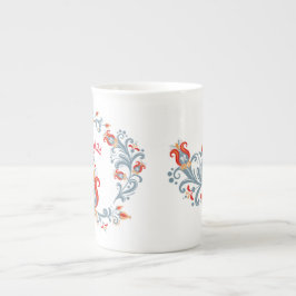 Scandinavian Folk Art Velkommen Mugg Benporslin Mugg