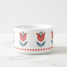 Scandinavian Folk Art Velkommen Soppa Bowl