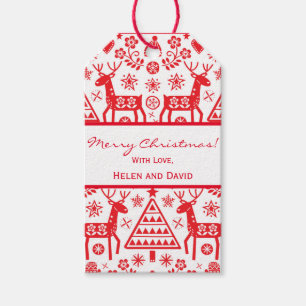 SCANDINAVIAN GOD JUL GIFT MÄRKRE ANPASSANAMN PRESENTETIKETT