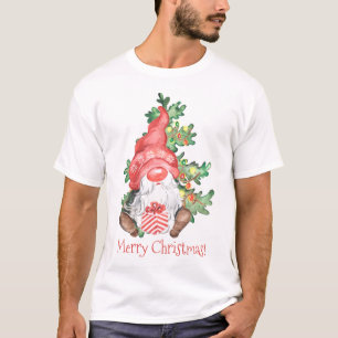 Scandinavian God jul Gnome Roligt T Shirt