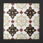 Scandinavian Graphic Nordic Guld Kakelplatta<br><div class="desc">Nordisk design i rött,  blått och guld.</div>