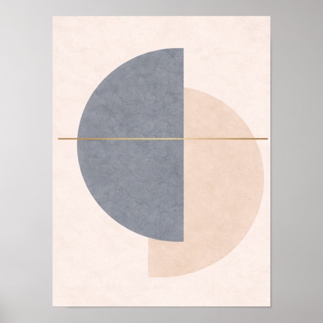 Scandinavian Half Circle Wall Art – Geometric  Poster (Framsidan)