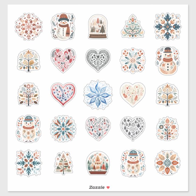 Scandinavian Helgdag Sticker Pack Klistermärken (Ark)