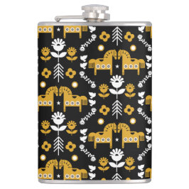 Scandinavian Horse Folk Art Fickplunta