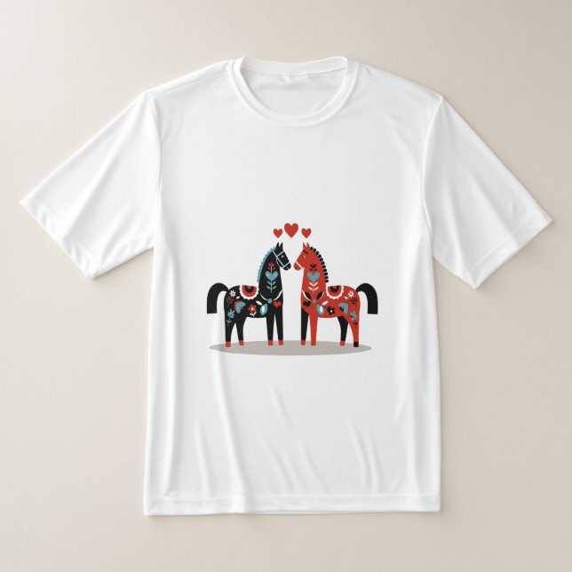 Scandinavian horses t shirt (Laydown)