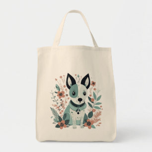 Scandinavian Hund Tote Bag Tygkasse