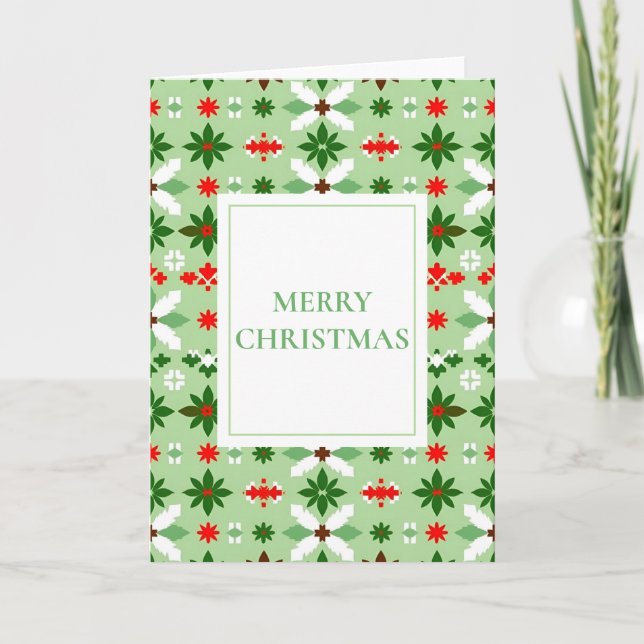 Scandinavian Isle Merry Christmas (Blank Inside) Helgkort (Framsida)