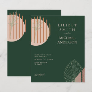 Scandinavian Japandi Abstrakt Shapes Save DATE