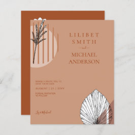 Scandinavian Japandi Abstrakt Shapes Save DATE