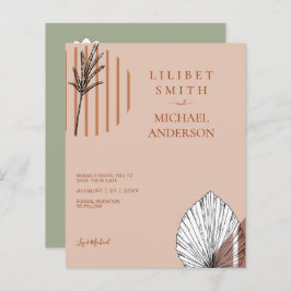 Scandinavian Japandi Abstrakt Shapes Save DATE