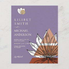 Scandinavian Japandi Abstrakt Shapes Save DATE Flygblad