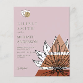 Scandinavian Japandi Abstrakt Shapes Save DATE Flygblad