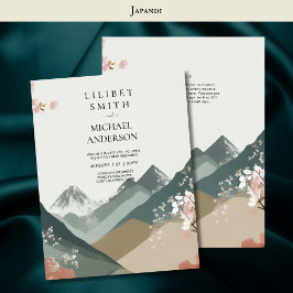 Scandinavian Japandi Bröllop Theme Earth Tones Inbjudningar