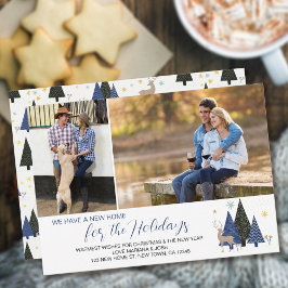 Scandinavian Julgranar 2 Photo Ny adress Julkort