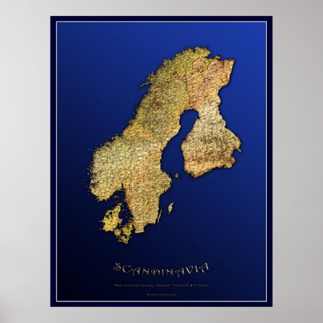 SCANDINAVIAN KARTA Art Poster I (Framsidan)