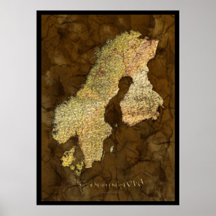 SCANDINAVIAN KARTA Art Poster III