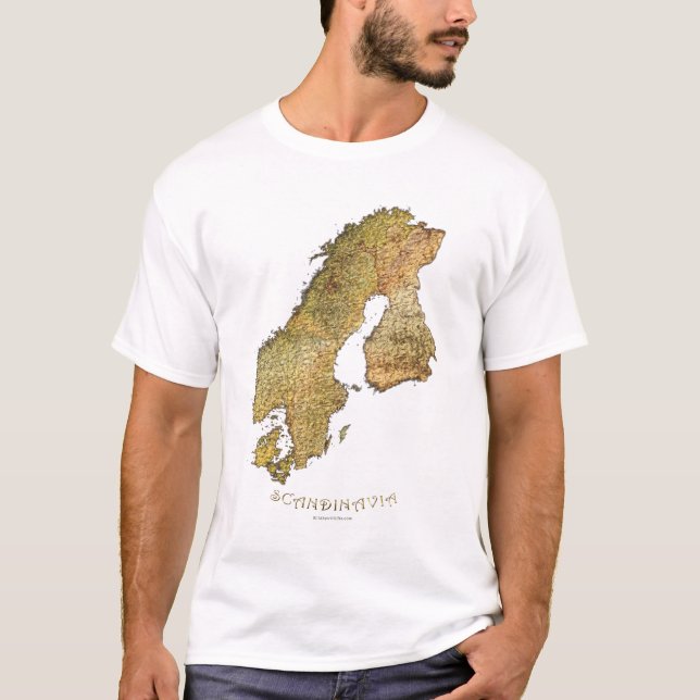 SCANDINAVIAN KARTA Dam Kort sleeve överst Tee Shirt (Framsida)