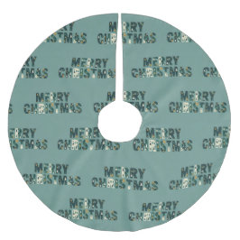 Scandinavian Merry Christmas Tree Winter Snow Julgransmatta Borstad Polyester