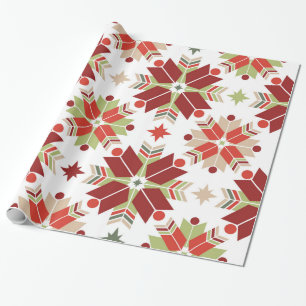 Scandinavian mönster för julsnowflake presentpapper