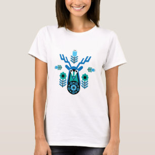 Scandinavian Nature Hjort Head Art T-Shirt Throw P
