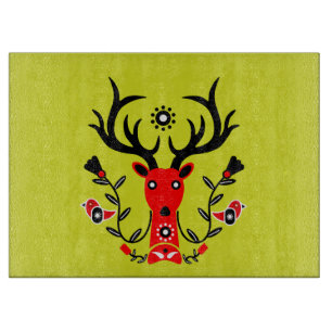 Scandinavian Nature Hjort Head Art T-Shirt Throw P