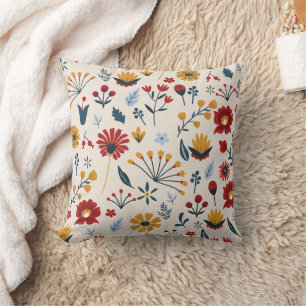 Scandinavian Print för elegant Blommigt Kudde