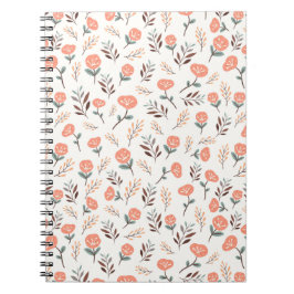Scandinavian Red Poppies Notebook Anteckningsbok