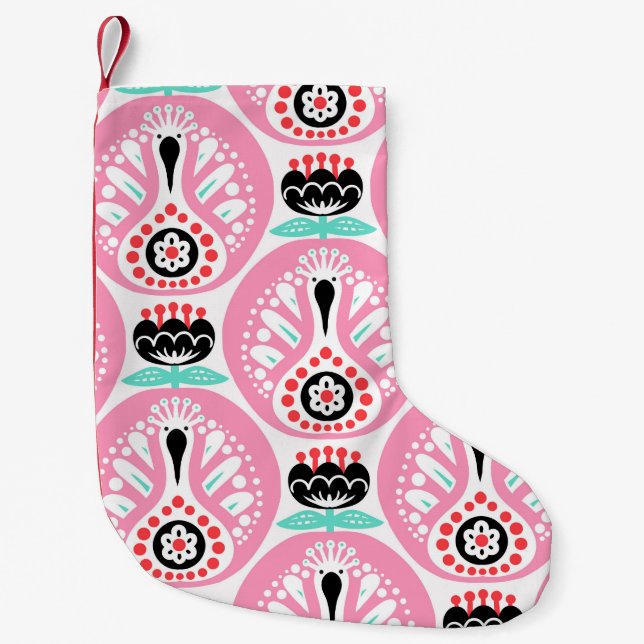 Scandinavian seamless folk art pattern with cute b liten julstrumpa (Framsidan)