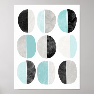 Scandinavian stil geometric poster print
