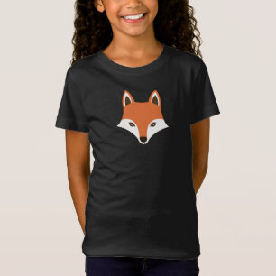 Scandinavian Stil Tecknad Fox Ansikte T Shirt