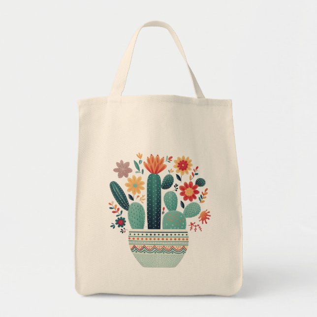 Scandinavian Succulte Bag Tygkasse (Framsidan)