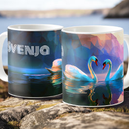 Scandinavian Swan Maiden - Norse Swan Symbol - Kaffemugg
