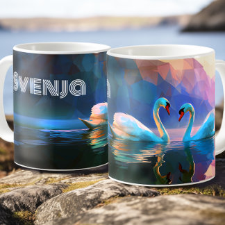 Scandinavian Swan Maiden - Norse Swan Symbol - Kaffemugg