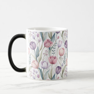 Scandinavian Tulip Blommönster Magisk Mugg