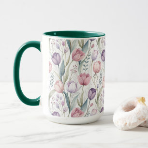 Scandinavian Tulip Blommönster Mugg