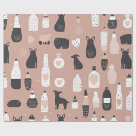 Scandinavian Valentine’s Wrapping Paper – Minimal Presentpapper