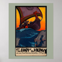 Scandinavian Vintage resor Ad with Viking Frakt