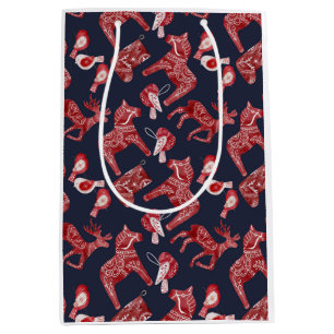 Scandinavian Watercolor Dala Horse