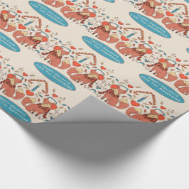 Scandinavian Woodland FOXES Winter Julafton Folk A Presentpapper