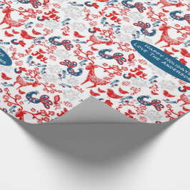 Scandinavian Woodland Hjort Winter Julafton Folk A Presentpapper