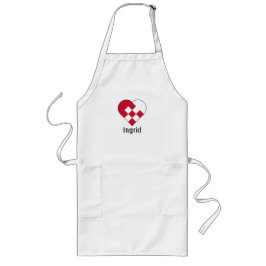 Scandinavian Yule Heart Långt Förkläde