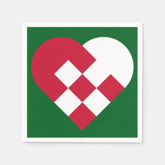 Scandinavian Yule Heart Pappersservett