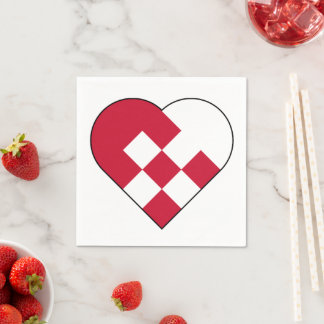 Scandinavian Yule Heart Pappersservett