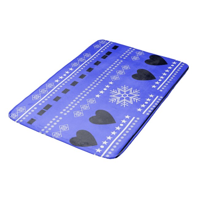 Scandinaviska vinterscenen badrumsmatta (Vinklad)