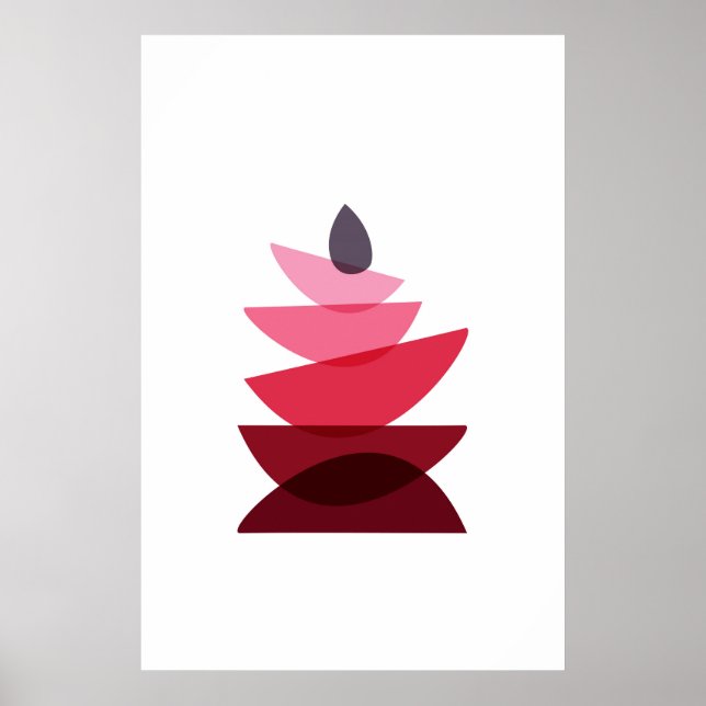 Scandinaviskt Geometric Sten Art Poster (Framsidan)