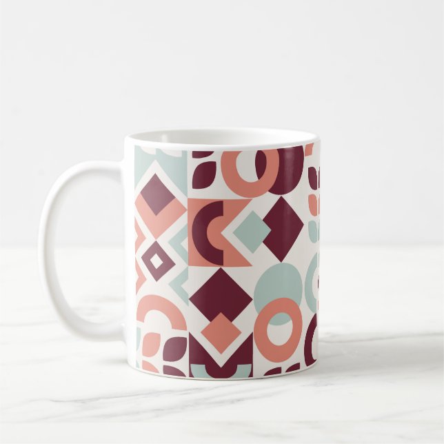 Scandinaviskt mönster-mönster. Enkel modern retrob Kaffemugg (Vänster)