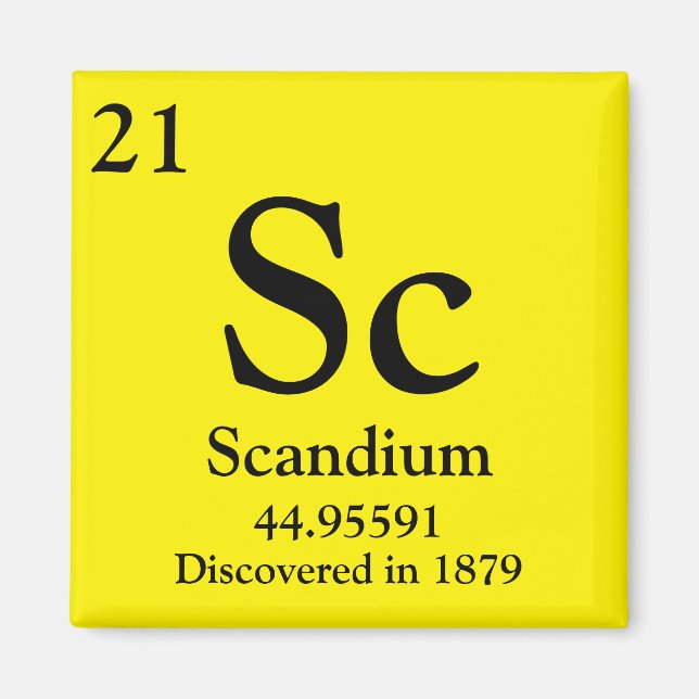 Scandium Periodic Bord Magnet (Framsidan)
