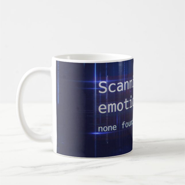 Scanning Emotions None Found Funny AI Glitch Mug Kaffemugg (Vänster)